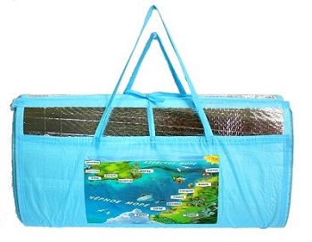 Коврик соломенный с фольгой  сумочкой (90х170см) карта 50 шт/упак 12960р               